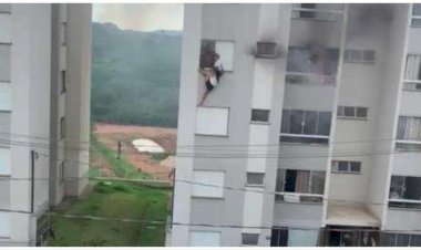 Criança incendeia apartamento e avós se jogam de 4º andar para escapar do fogo em Minas