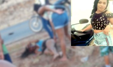 Santa Brigida - Acidente de moto na curva  do lixão deixa mulher gravimente ferida