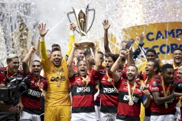 Flamengo comemora o titulo da copa do Brasil de 2022 com muita festa