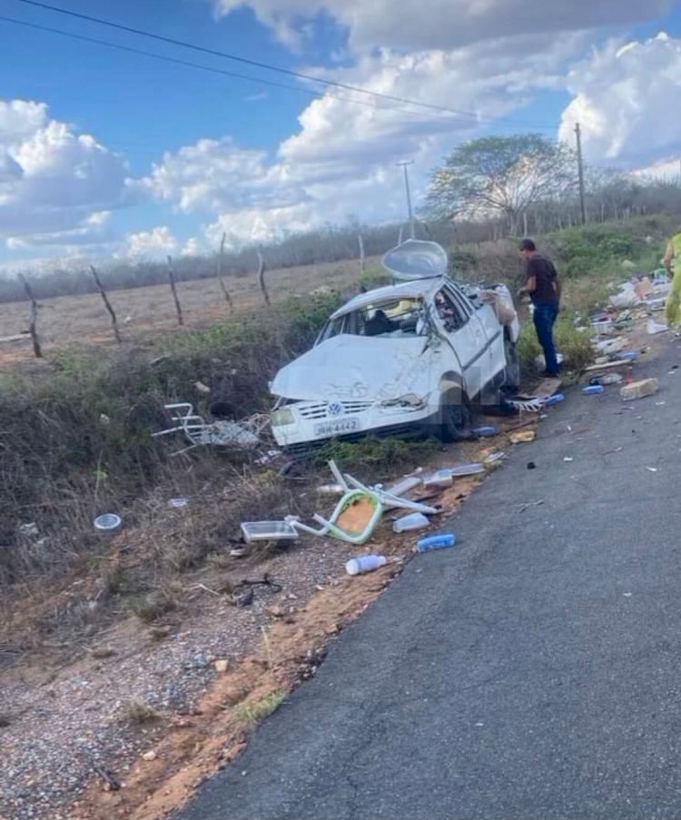 Mulher morre em capotamento entre Jeremoabo e KM 40; filhos e mãe da vítima ficam feridos