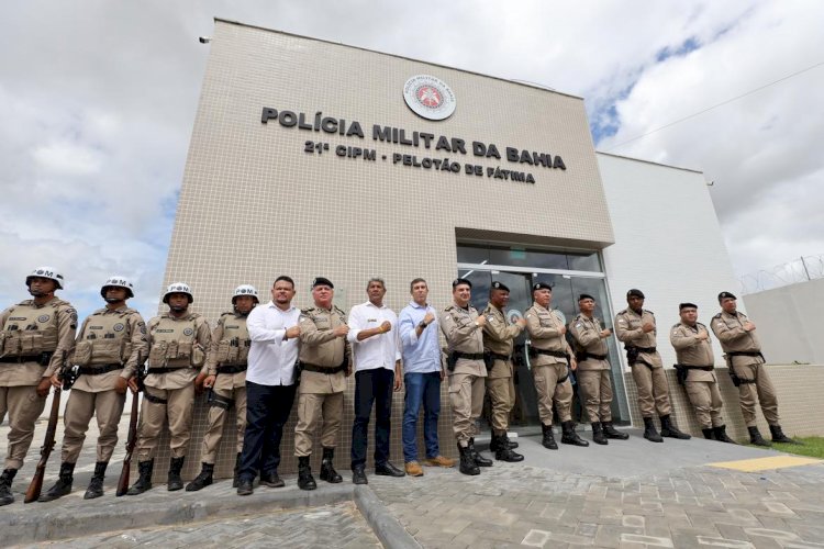 Jerônimo inaugura delegacia e pelotão da PM em Fátima com investimento de R$ 3,7 mi
